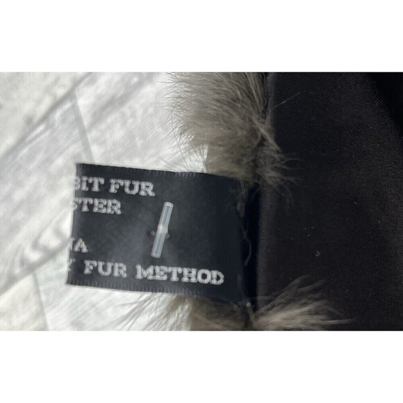 Genuine Brown Rabbit Stole Clip One Size Retro Glam Mob Wife - Picture 8 of 8